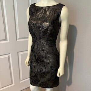 David Meister size 6 dress - Black Grey cocktail dress